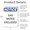 Signmission Gas Meter Enclosed, 7 in W x Rectangle, Aluminum OS-2PACK-NS-A-710-V-13007 - alternate 2